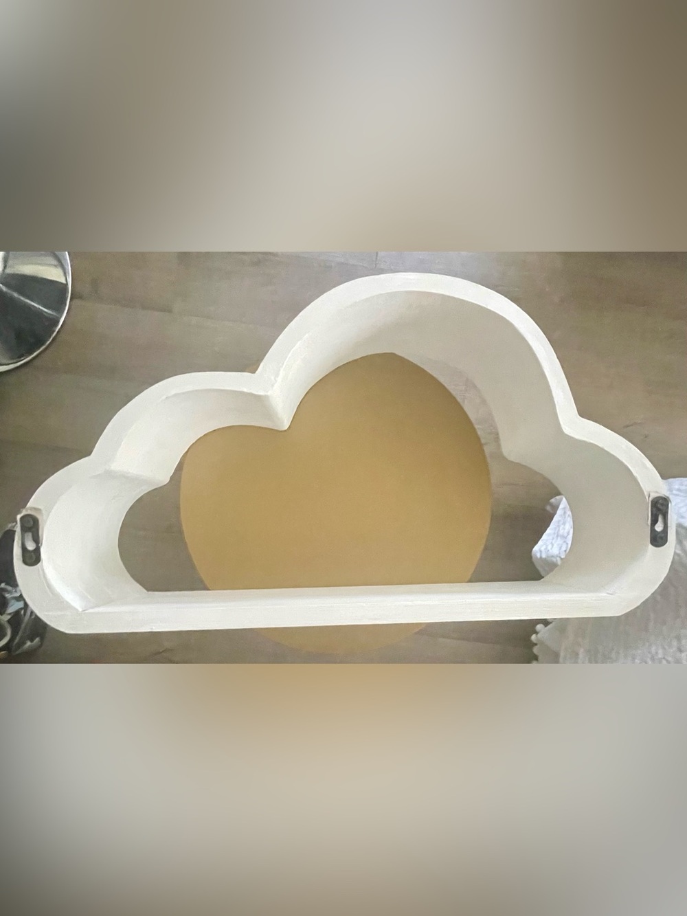 Hobby Lobby White Wooden Cloud Wall Decor Shelf Whimsical Bedroom Nursery - Picture 3 of 4
